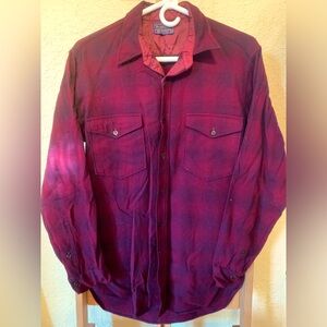 Pendleton 100% Virgin Wool Flannel (M) 15 1/2